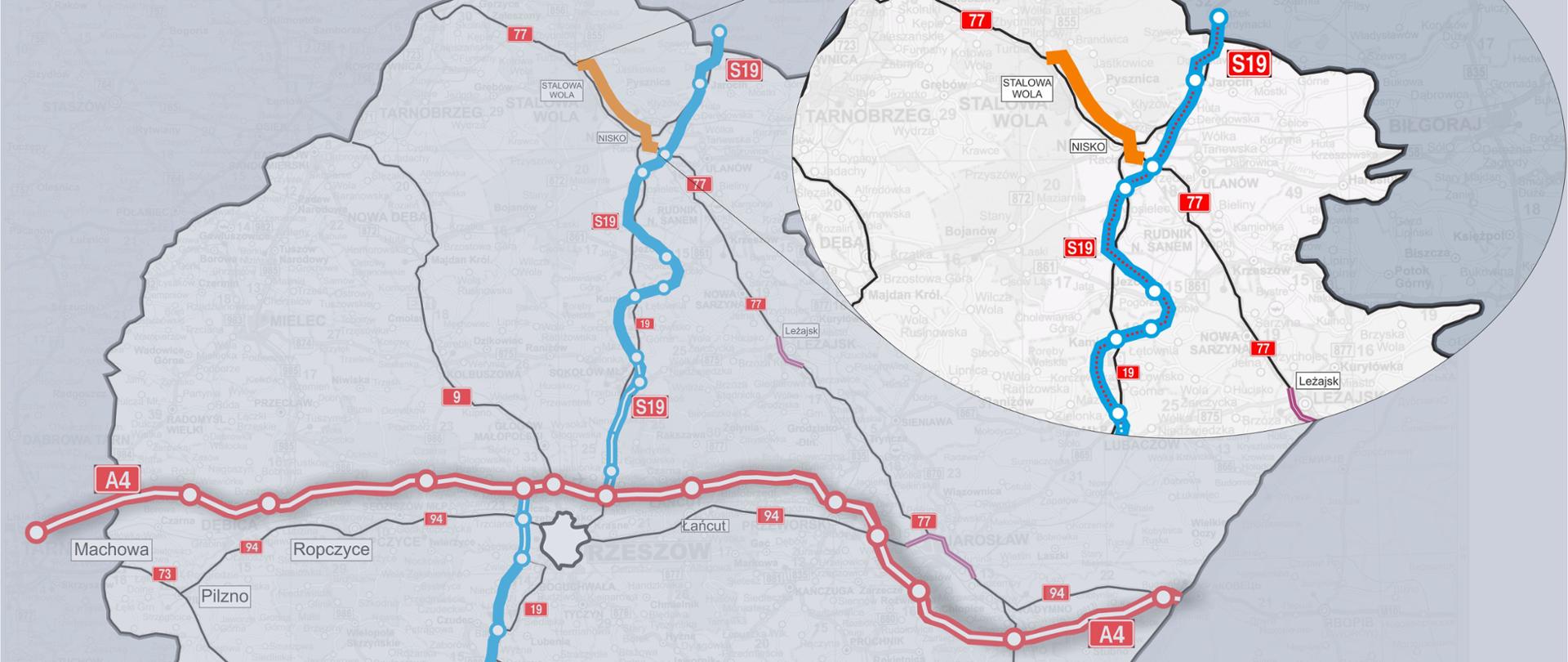 Obwodnica Stalowej Woli i Niska - mapa
