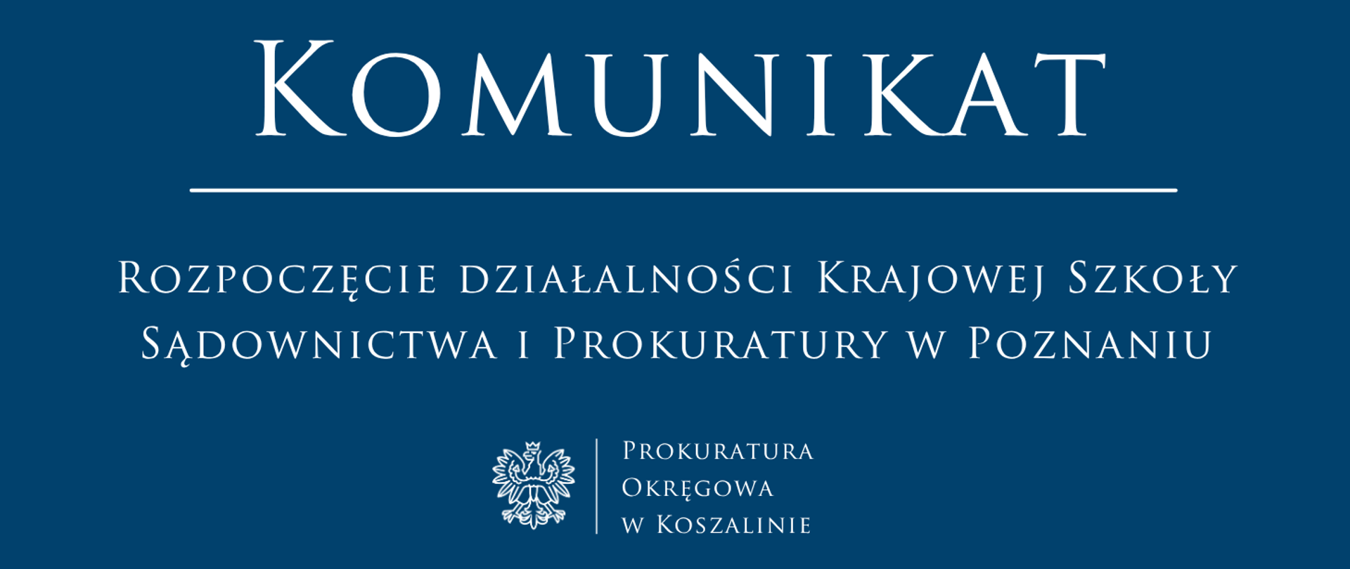 Rozpoczęcie działalności Krajowej Szkoły Sądownictwa i Prokuratury w Poznaniu