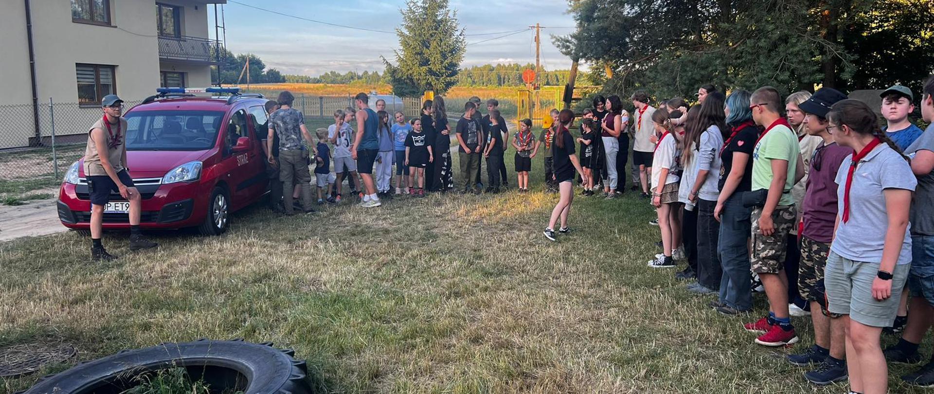 Próbna ewakuacja harcerzy