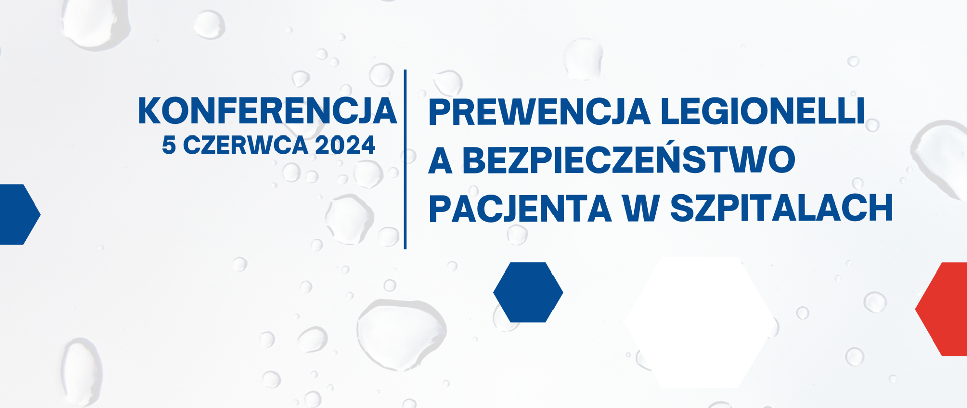 granatowy napis na szarym tle - Konferencja 5 czerwca 2024- Prewencja legionelli a bezpieczeństwo pacjenta w szpitalach