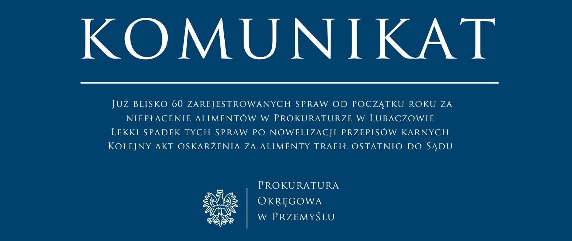 Już blisko 60 zarejestrowanych spraw od początku roku za niepłacenie alimentów w Prokuraturze w Lubaczowie 