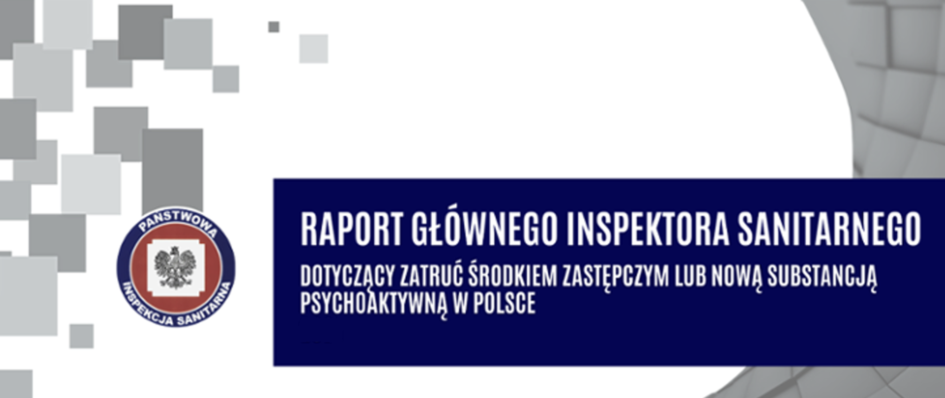 RAPORT
GŁÓWNEGO INSPEKTORA
SANITARNEGO
DOTYCZĄCY
ZATRUĆ ŚRODKIEM
ZASTĘPCZYM LUB NOWĄ
SUBSTANCJĄ PSYCHOAKTYWNĄ
W POLSCE 