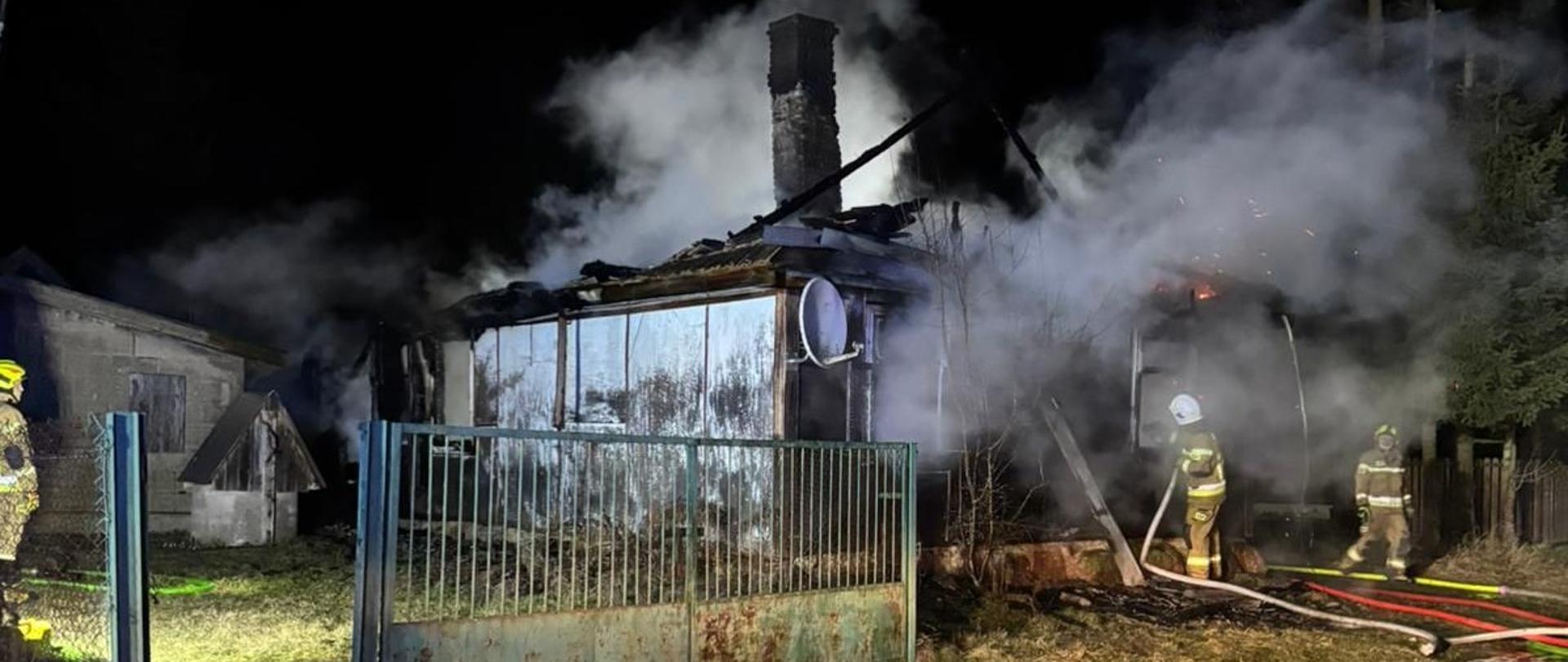 Sukowicze - pożar budynku mieszkalnego