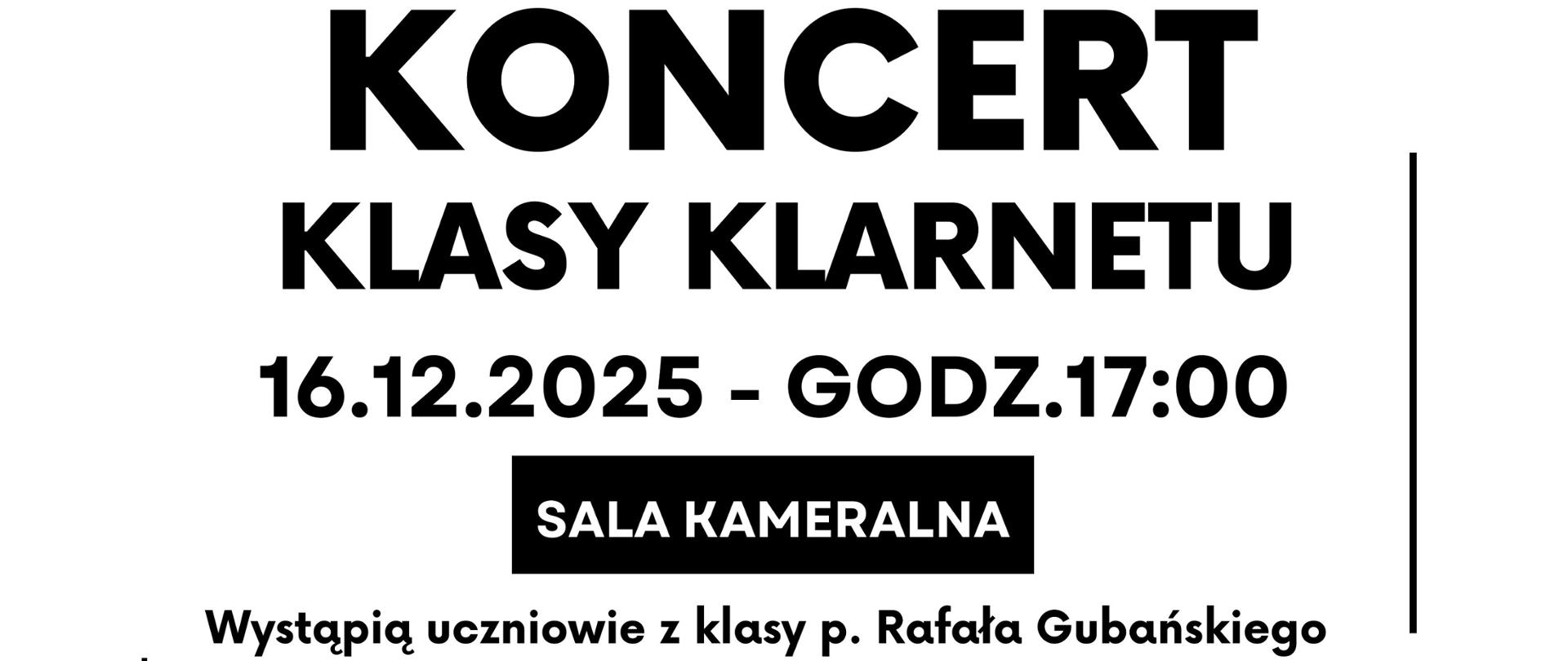 Plakat z czarnymi literami na białym tle