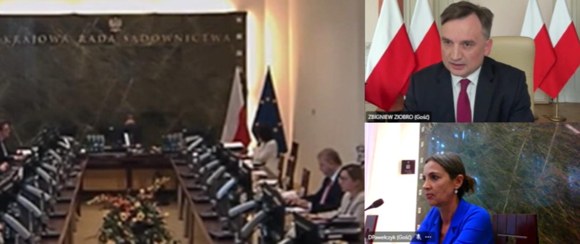 Minister Sprawiedliwości na nadzwyczajnym posiedzeniu Krajowej Rady Sądownictwa