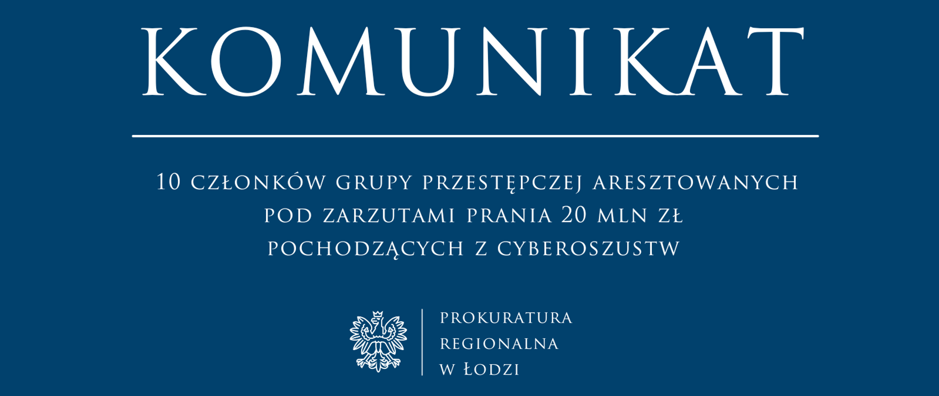 Komunikat Prokuratury Regionalnej w Łodzi 2026-02-25