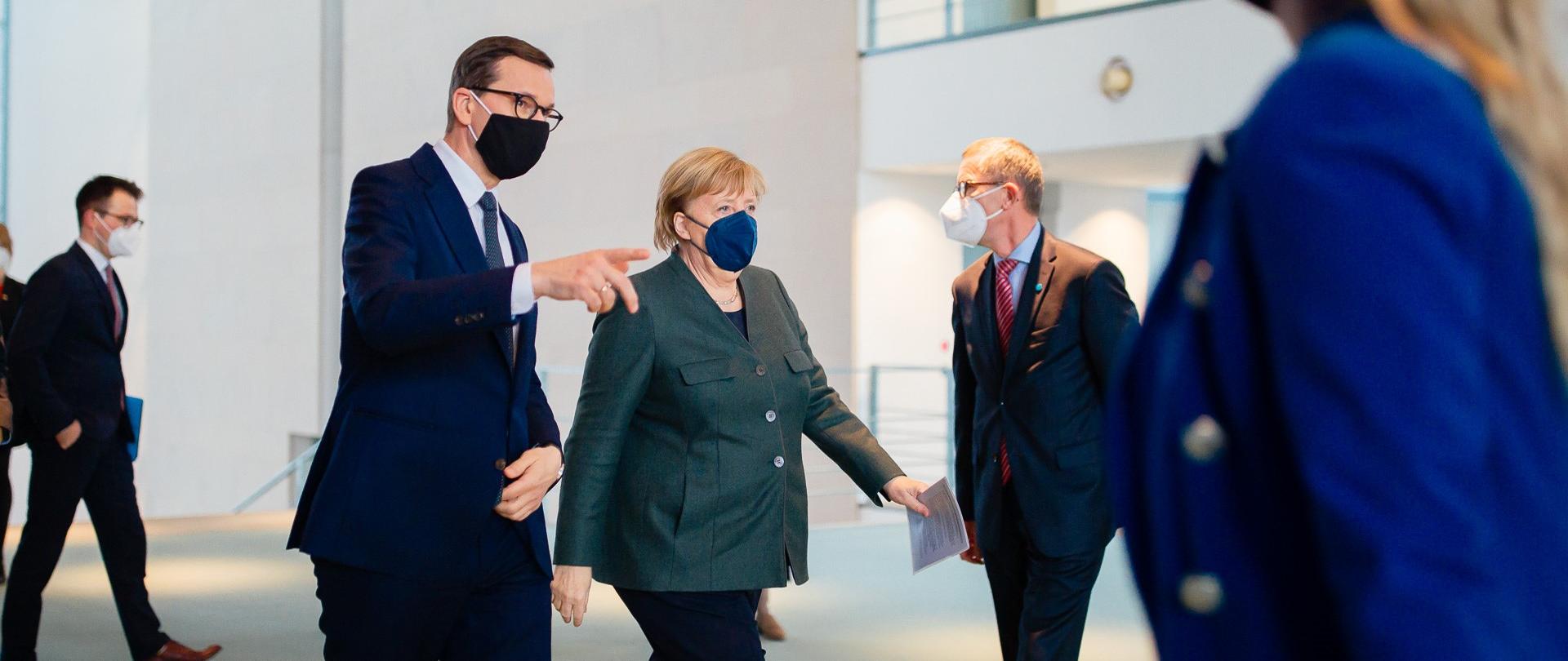 Spotkanie premiera Mateusza Morawieckiego z kanclerz Niemiec Angelą Merkel.