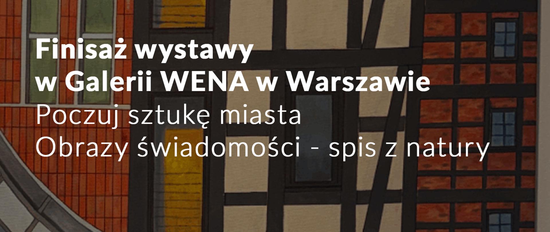 Biały napis na przyciemnionym zdjęciu muru szachulcowego