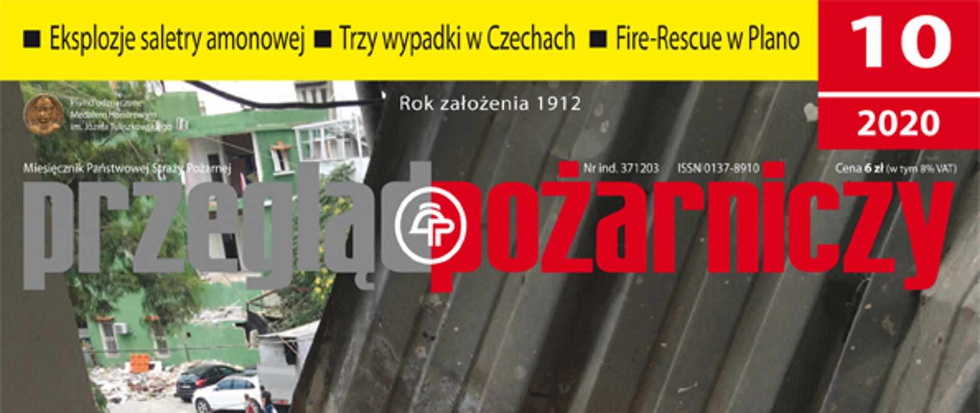 Okładka PP 10-2020 – na zdjęciu ratownik na gruzowisku