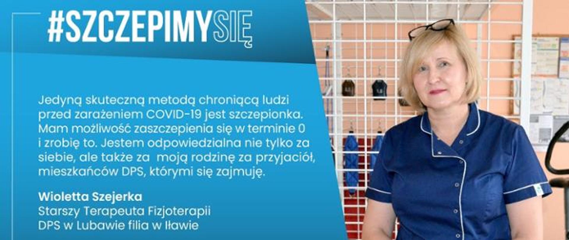 Cytat i zdjęcie Terapeuty Fizjoterapii DPS w Lubawie 