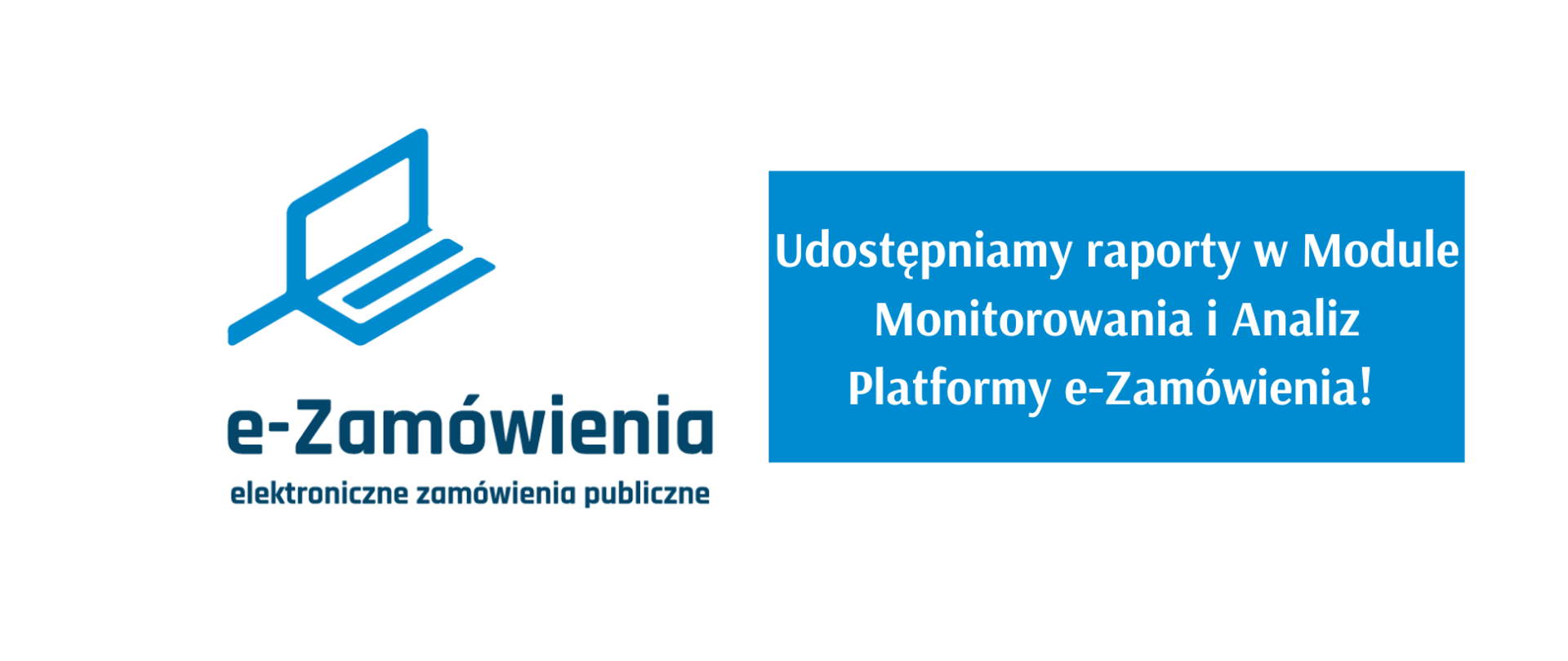 raporty w Module Monitorowania i Analiz Platformy e-Zamówienia