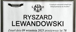 Nekrolog Ryszard Lewandowski