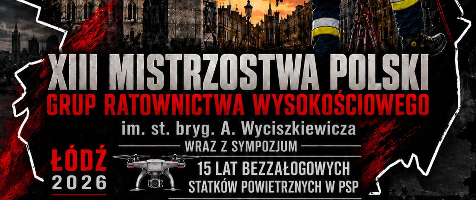 plakat XIII Mistrzostwa Polski Grup Ratownictwa Wysokościowego