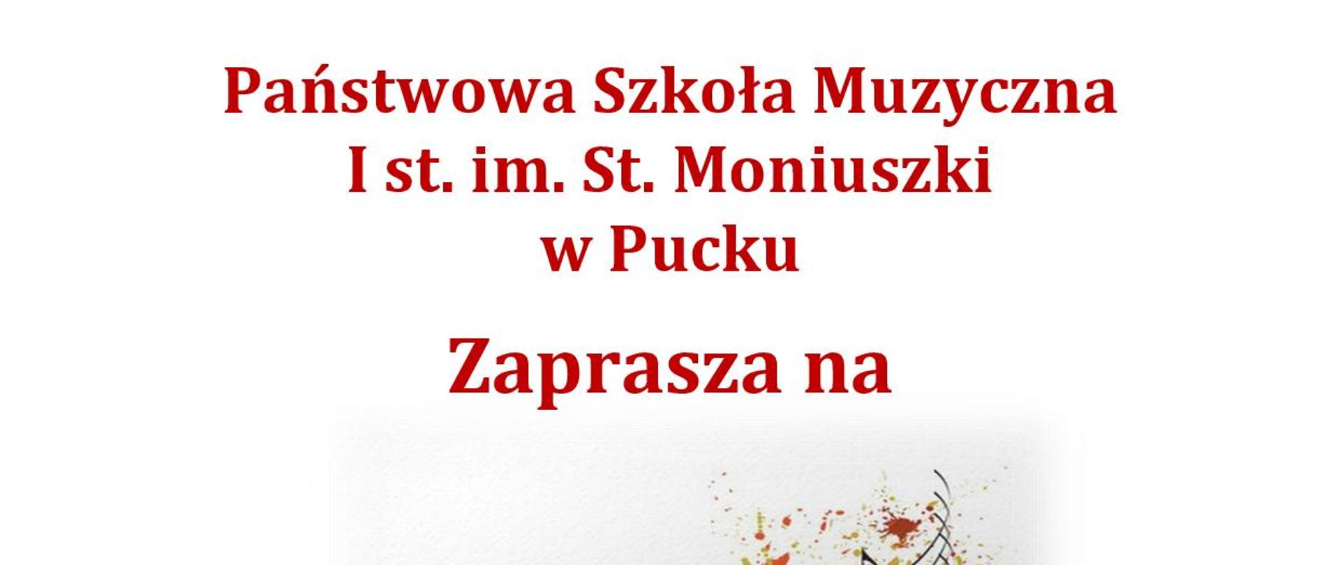 Zdjęcie przedstawia plakat na białym tle z informacją dot. koncertu