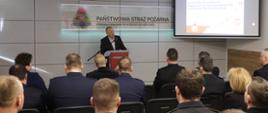 Strażacy podczas narady rocznej