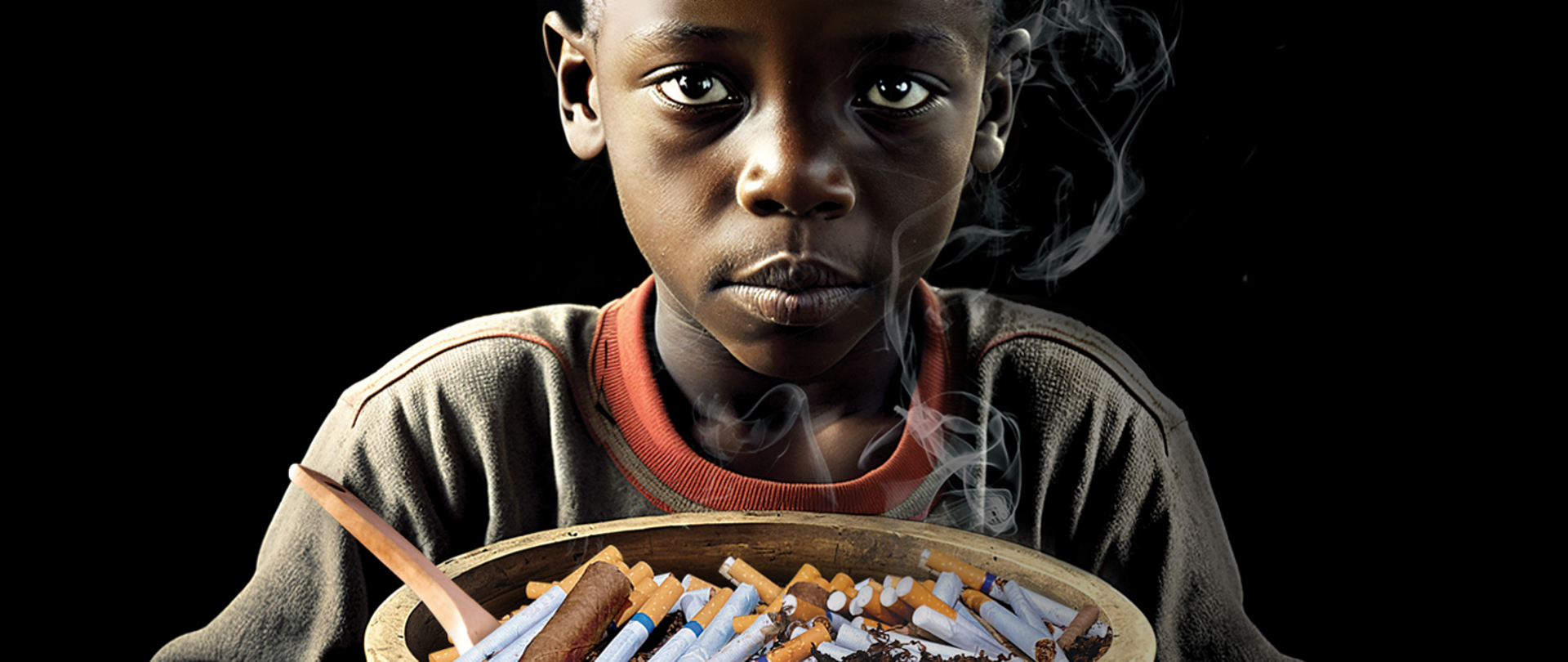 Dziecko z papierosami