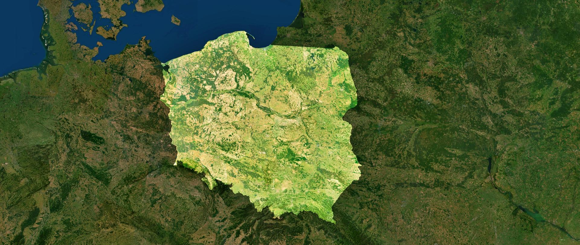 Satellite view of Poland