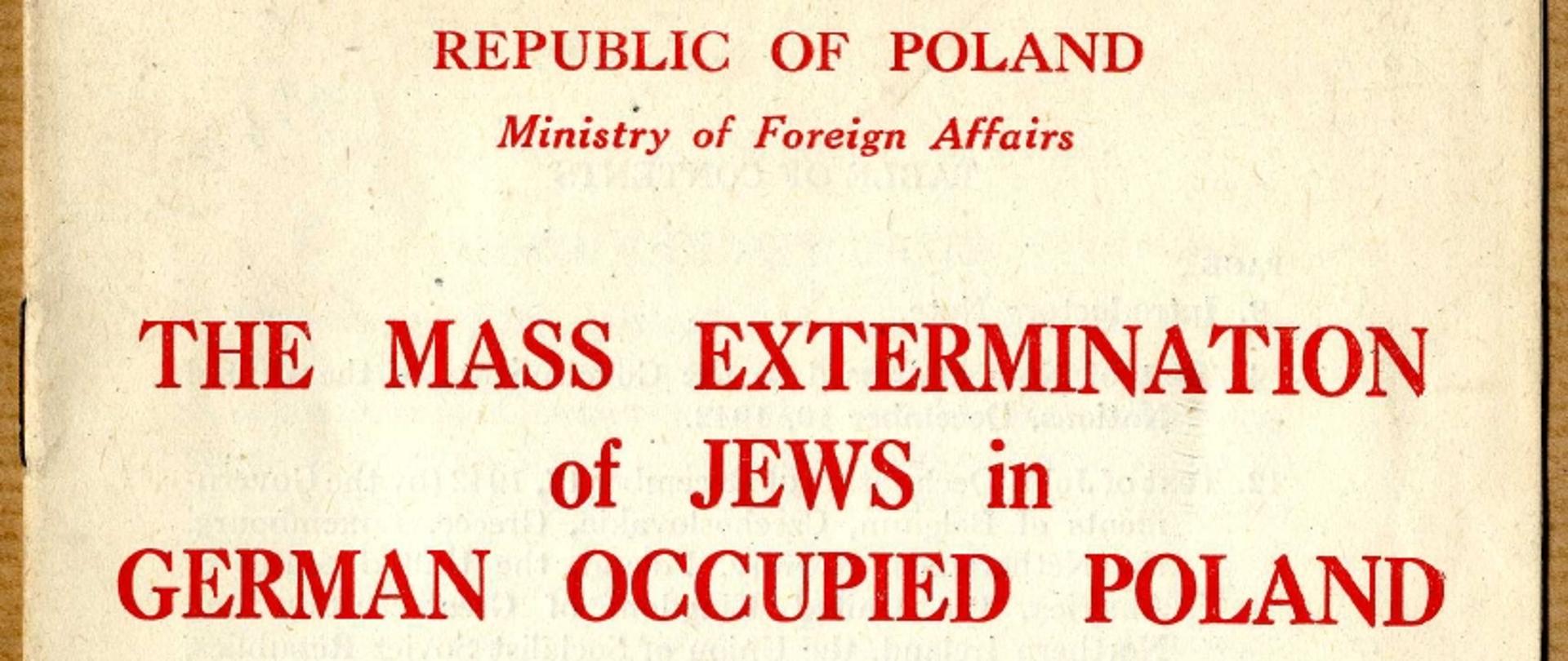 Specjalna publikacja Ministerstwa Spraw Zagranicznych zawierająca m.in. notę Raczyńskiego, okładka egzemplarza przechowywanego w Polskim Instytucie Spraw Międzynarodowych w Warszawie (AMSZ).