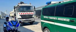 Miejsce zatrzymania do kontroli nietrzeźwego kierowcy ciężarówki na ekspresowej „ósemce” w Warszawie przez patrol BKOE z Głównego Inspektoratu Transportu Drogowego.