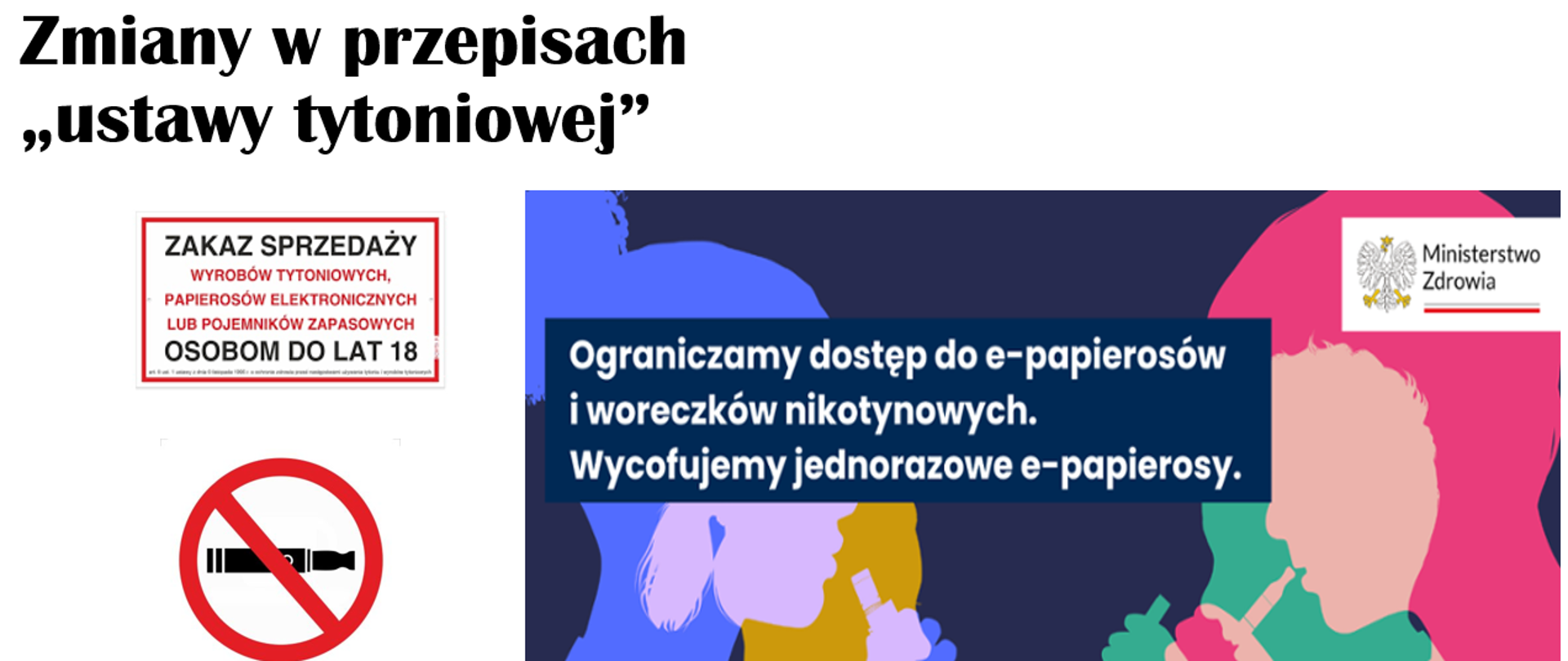 Zmiany w przepisach „ustawy tytoniowej”