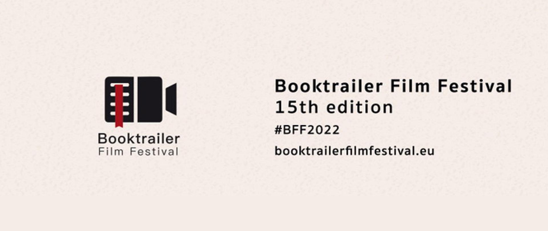 Logotyp konkursu filmowego. Po lewej stronie graficzny symbol kamery filmowej.