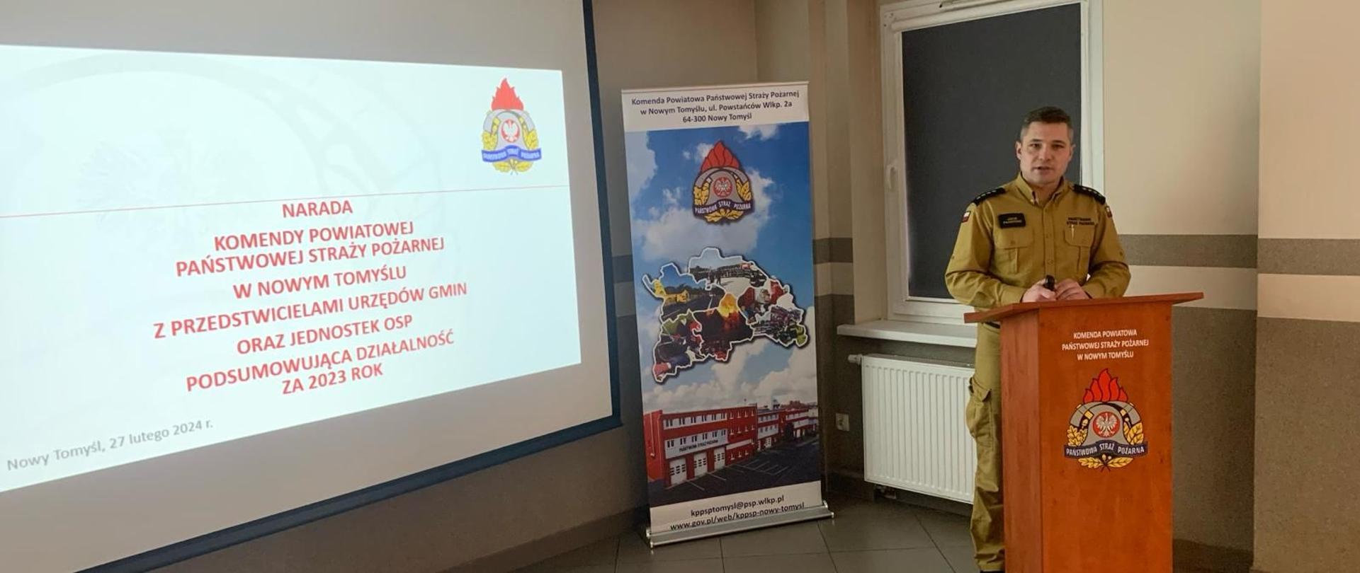 Narada podsumowująca współpracę z jednostkami OSP za 2023 rok