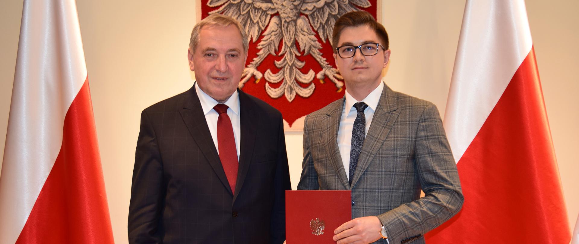 Minister Henryk Kowalczyk i dr Łukasz Młynarkiewicz