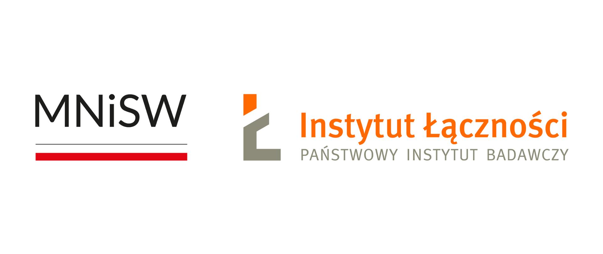Logo Ministerstwa Nauki i Szkolnictwa Wyższego oraz logo Instytutu Łączności