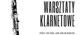 Plakat warsztatów z Janem Jakubem Bokunem. Na plakacie widoczny jest klatnet oraz wypływające z niego nutki.