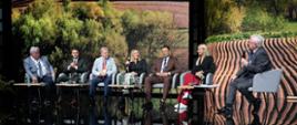 Participants in the panel discussion ‘Physical activity, rural tourism, athletes – Presentations of Olympians’ (photograph MRiRW)