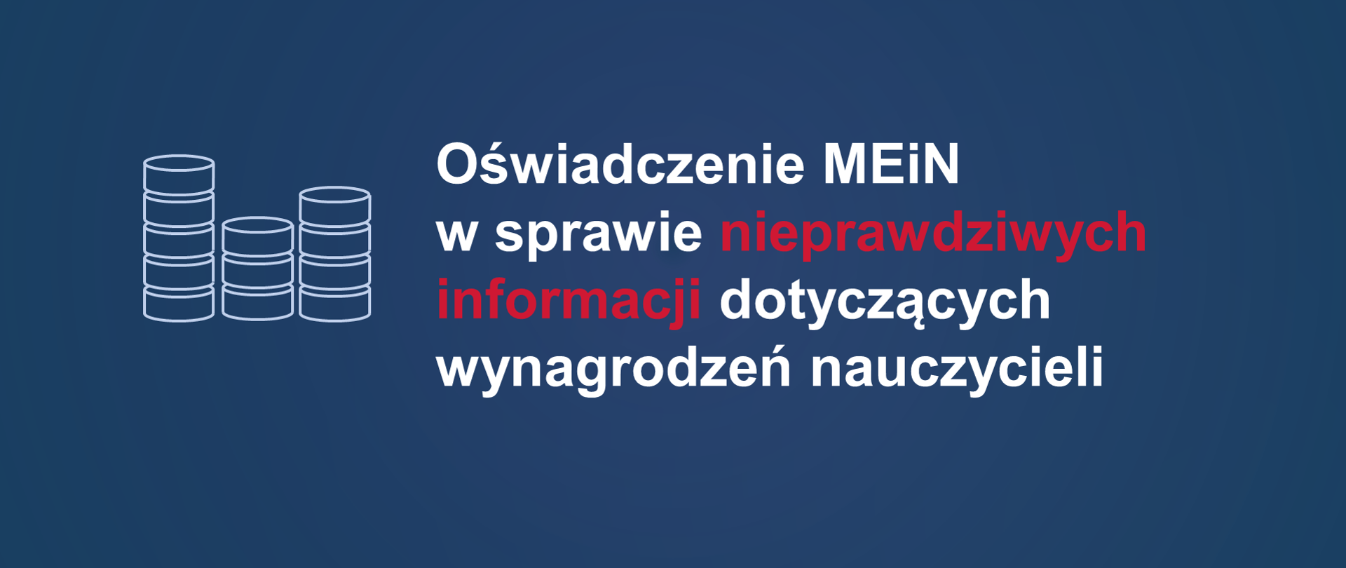 Oświadczenie MEiN w sprawie nieprawdziwych informacji dotyczących wynagrodzeń nauczycieli, grafika.