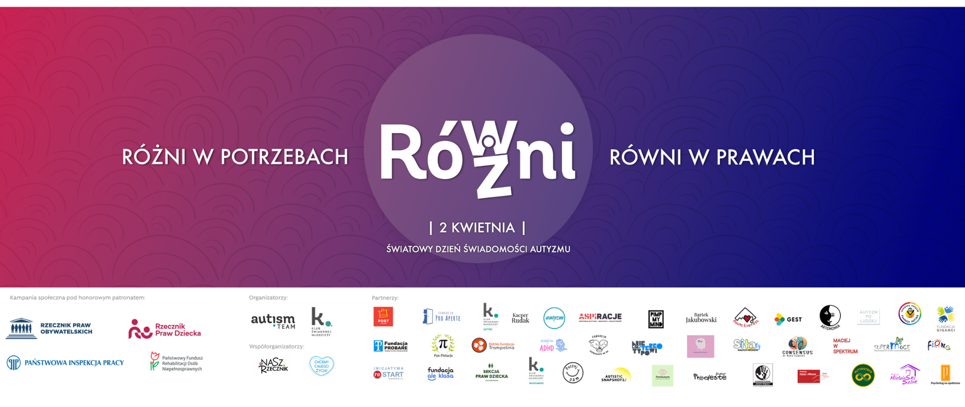 Różni w potrzebach. Równi w prawach - baner