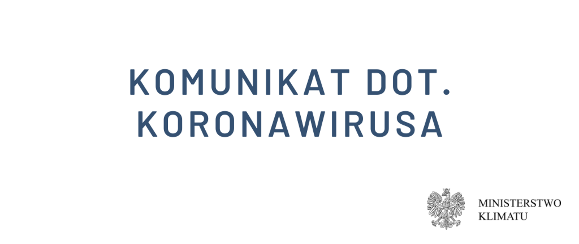 Komunikat dot. koronawirusa