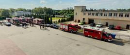 Punkt przyjęcia sił i środków zlokalizowany na placu Jednostki Ratowniczo Gaśniczej nr 1