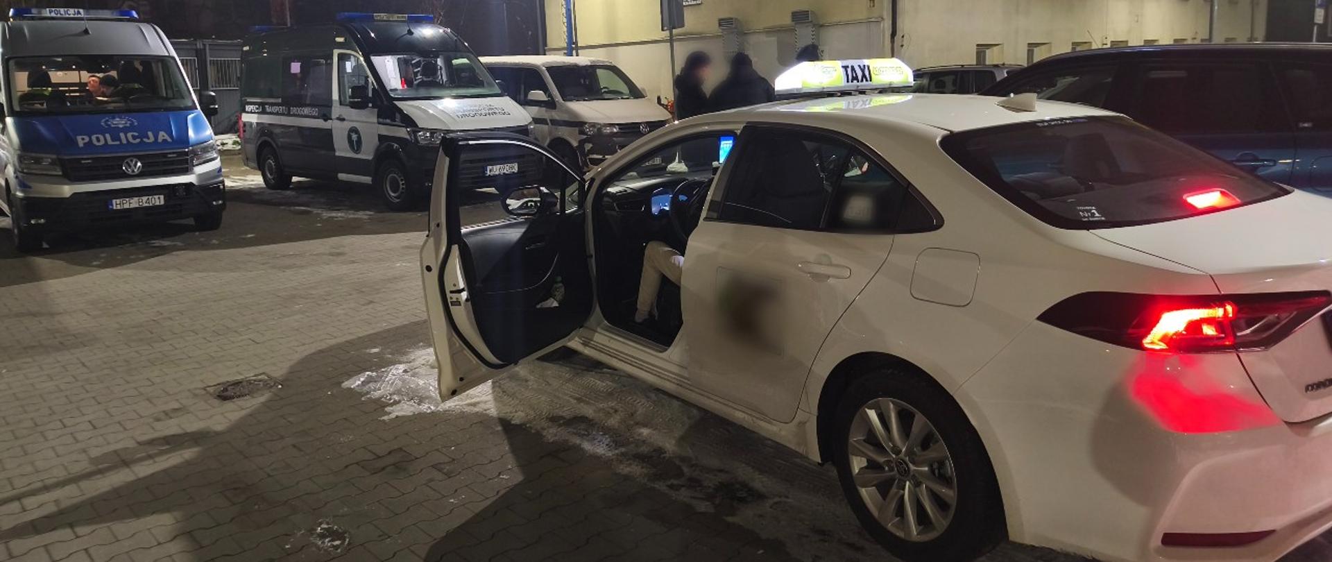 Nocne kontrole TAXI w Łodzi