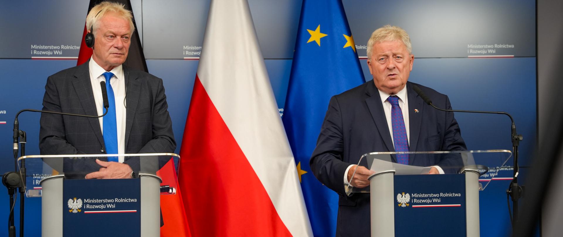 Press briefing of the Ministers of Agriculture of Poland and Germany (photo by the MARD)