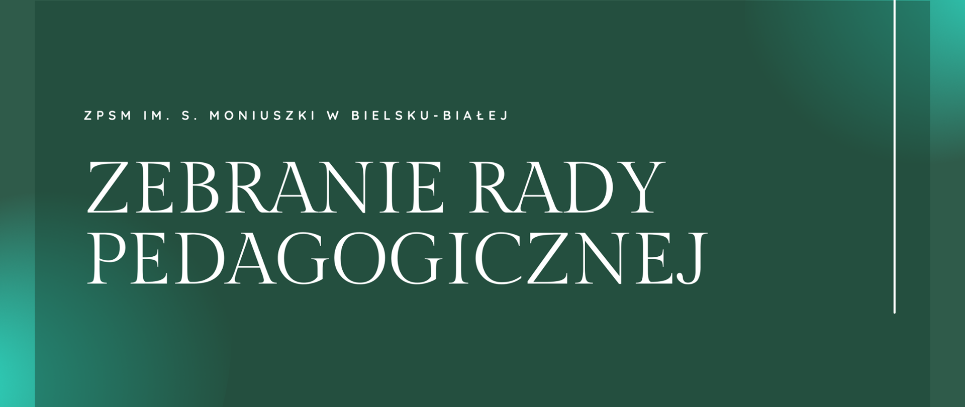 zielone tło napis zebranie Rady Pedagogicznej 