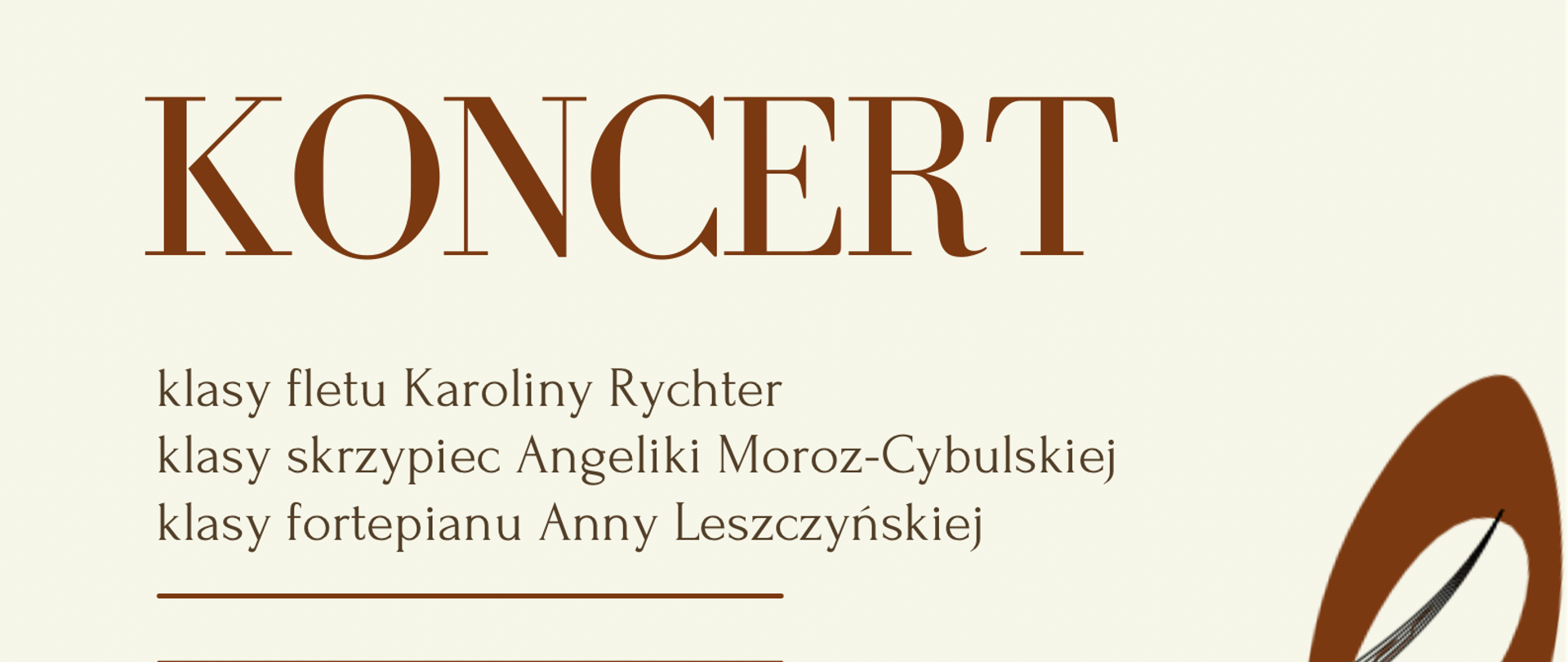 Grafika muzyczna informująca o terminie koncertu