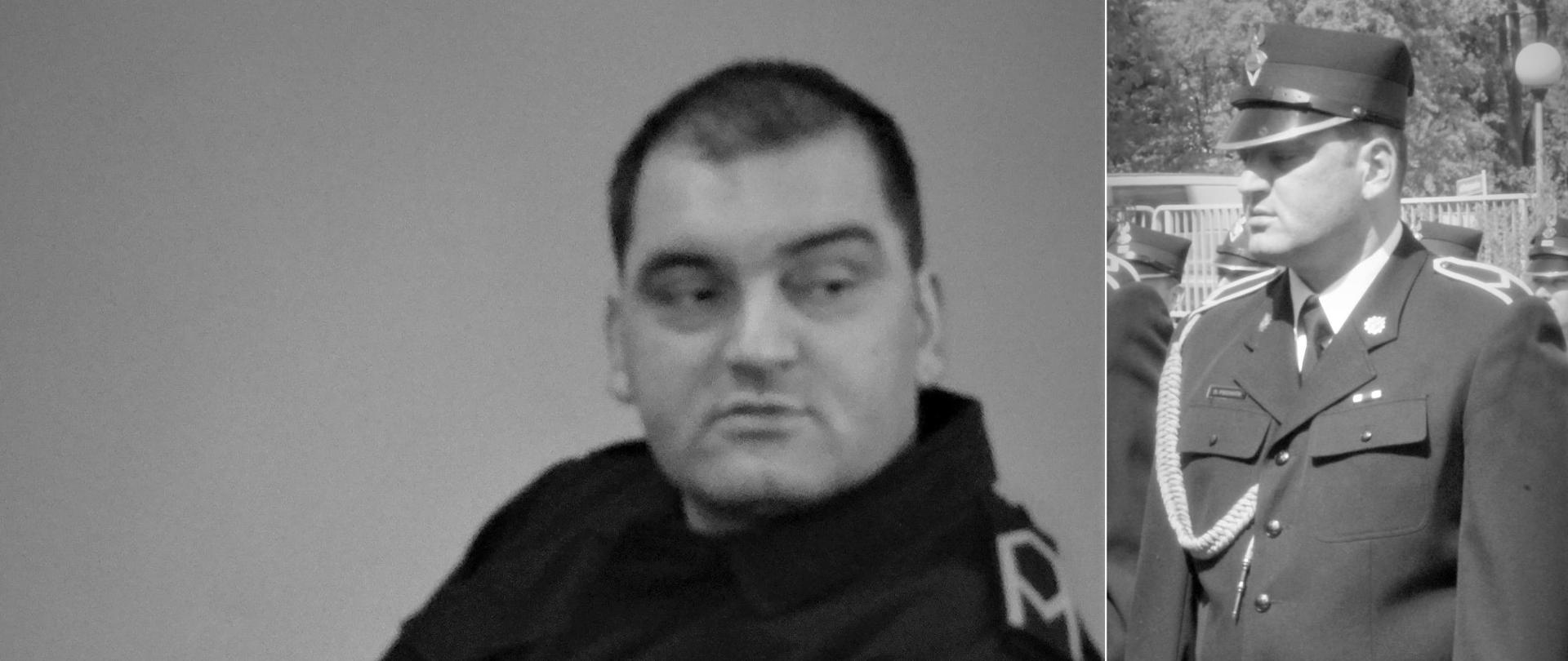 Zdjęcie przedstawia zmarłego funkcjonariusza