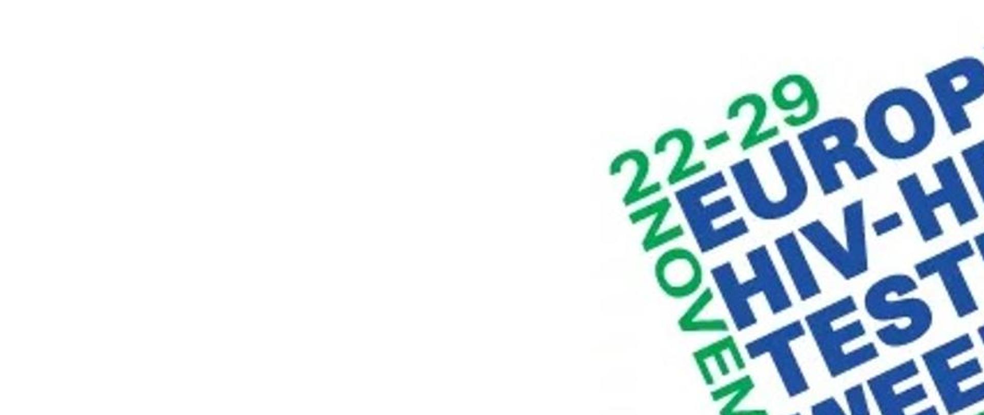 Logo Europejskiego Tygodnia Testowania w kierunku HIV na białym tle