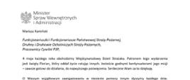 Życzenia Ministra Spraw Wewnętrznych i Administracji z okazji Dnia Strażaka