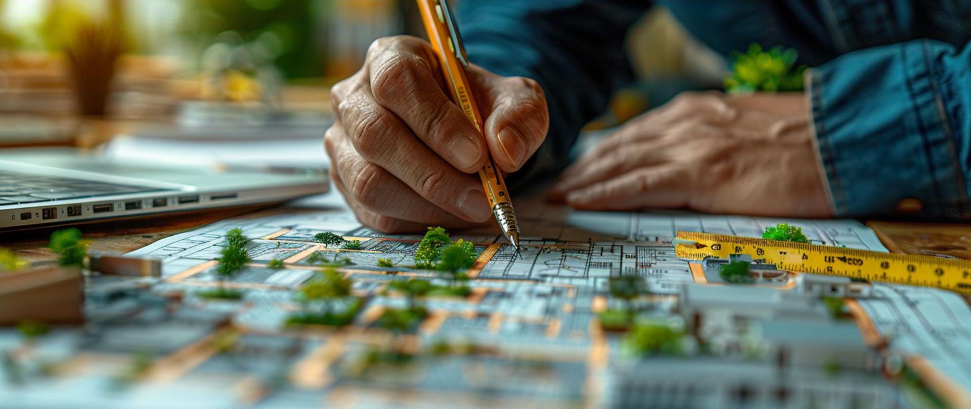 Nanoszenie poprawek na plan przedstawiający zagospodarowanie terenu