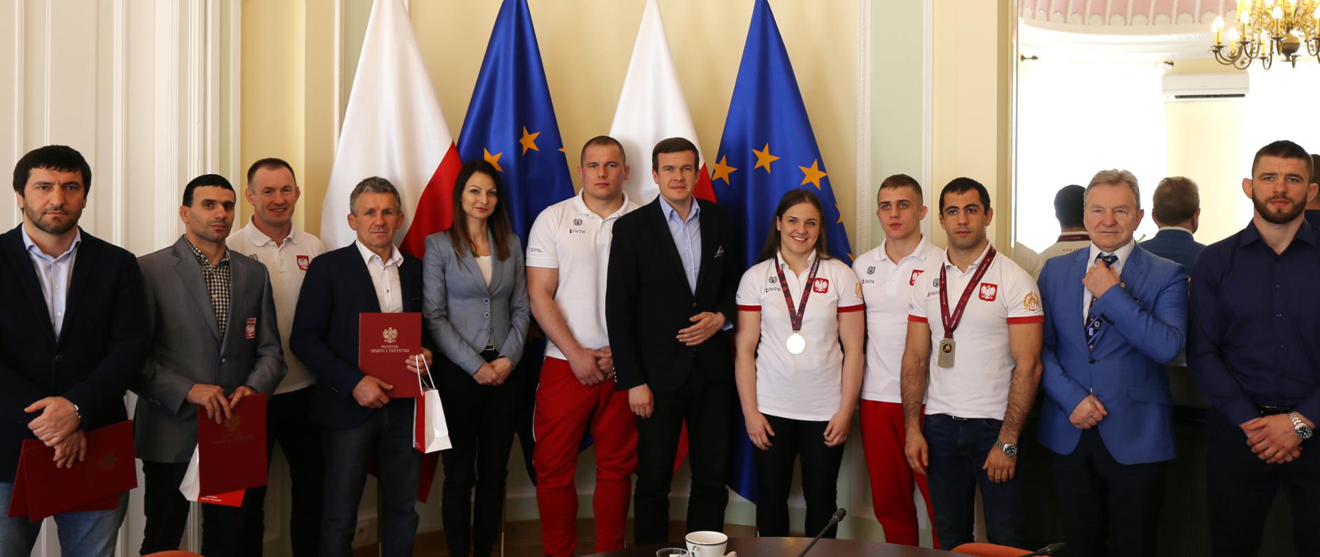 Medaliści Mistrzostw Europy w Zapasach i Młodzieżowych Mistrzostw Europy U-23 z wizytą w MSiT