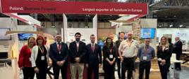 Polskie stoisko narodowe na targach January Furniture Show 2024 w Birmingham.