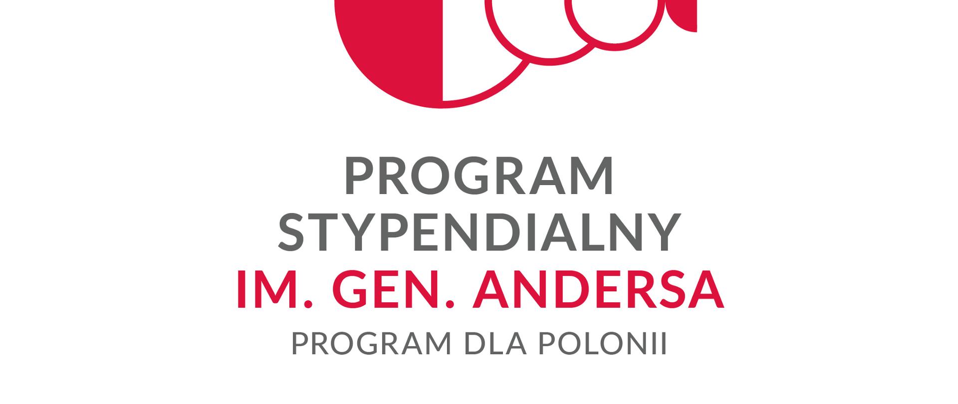 Program stypendialny dla Polonii im. gen. Andersa logo