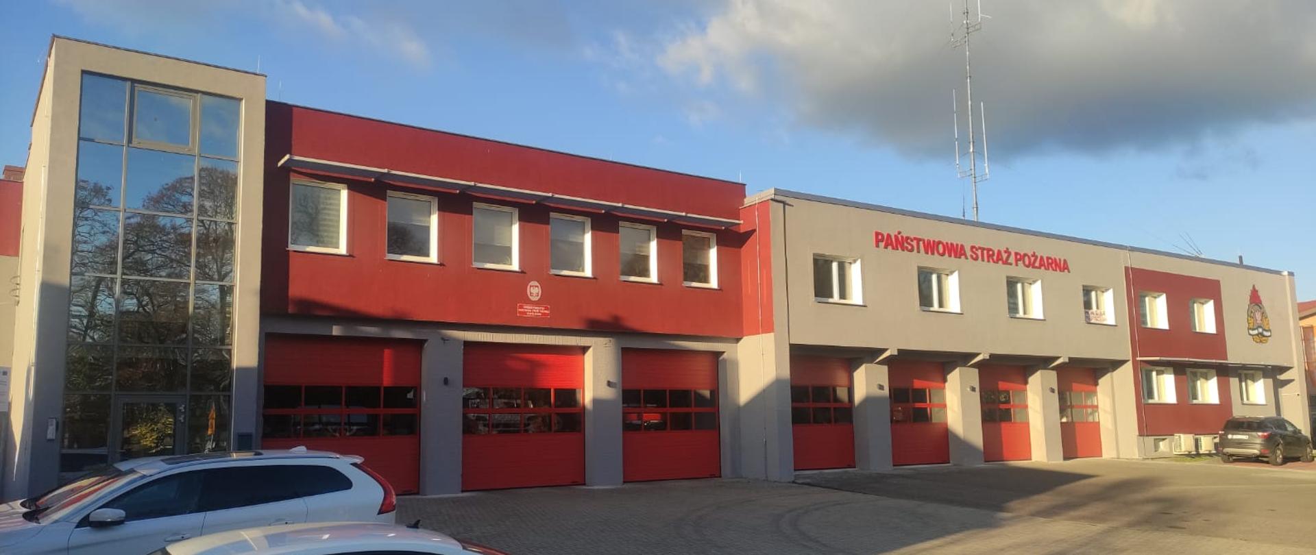 Zdjęcie przedstawia zdjęcie KP PSP w Myśliborzu po termomodernizacji.