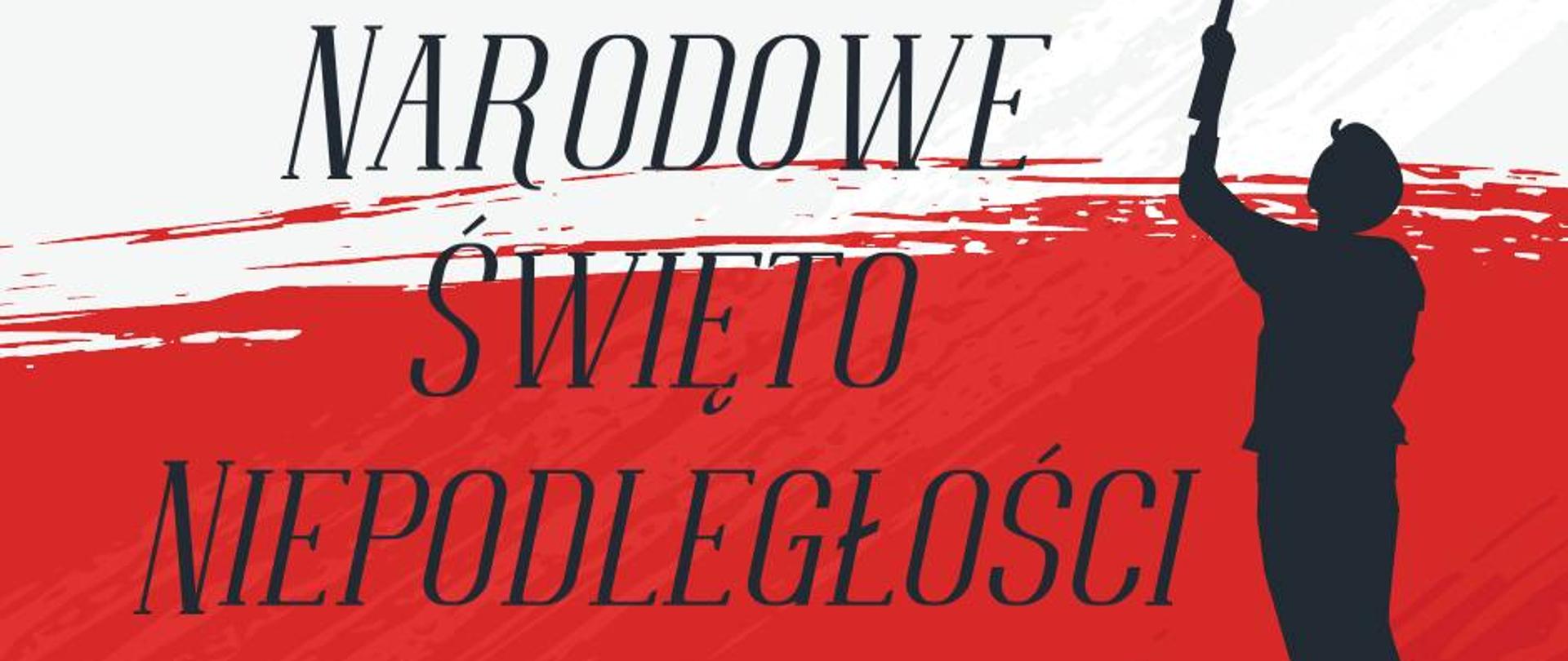 biało-czerwona infografika okolicznościowa z okazji Święta Niepodległości