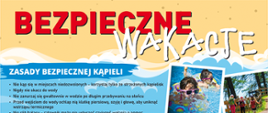 Plakat Bezpieczne wakacje 2021