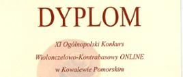 XI Ogólnopolski Konkurs Wiolonczelowo-Kontrabasowy ONLINE w Kowalewie Pomorskim, wyróżnienie, Julia Gąsiewska, Kowalewo Pomorskie 30 kwietnia 2025 r.
