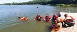 Ćwiczenia z ratownictwa wodnego JRG Działdowo